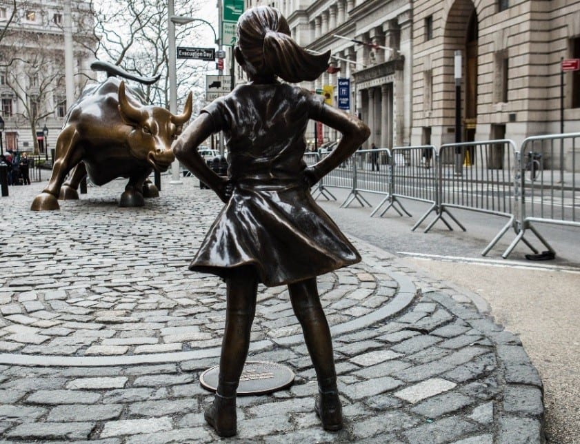 charging bull fearless girl